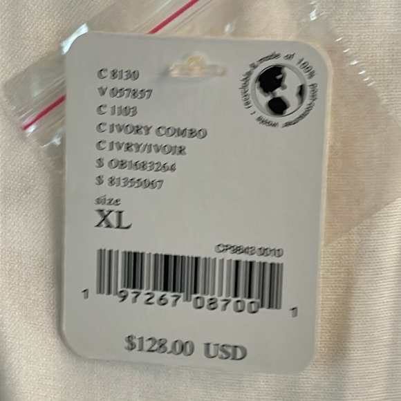 Free People size XL dress. NWT White with wine color floral print. 100% Modal - Picture 2 of 9